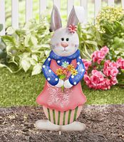 The Lakeside Collection Easter Bunny Garden Stakes- Girl Bunny