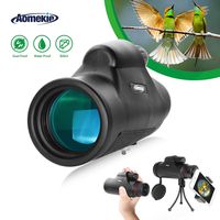 Aomekie 10x42 Monocular Telescope BAK4 Prism FMC Compact Handhled Waterproof High Power Spotting Scope with Phone Adapter Tripod and Carrying Bag for Adults Kids Hunting Birdwatching Golf Camping