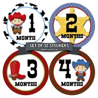 Months In Motion Baby Monthly Stickers - Baby Milestone Stickers - Newborn Boy Stickers - Month Stickers for Baby Boy - Baby Boy Stickers - Newborn Monthly Milestone Stickers