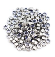 binifiMux 100pcs 304 Stainless Steel M6-1.0 Nylock Nylon Inserted Self Locking Nut, A2-70 Silver