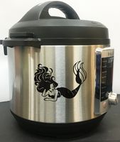 Mermaid Resting in the Sea - Black Vinyl Decal For Instant Pot
