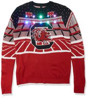 FOCO NCAA South Carolina Gamecocks Mens Light Up Bluetooth Speaker Sweaterlight Up Bluetooth Speaker Sweater, Team Color, Large