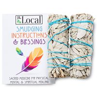 JL Local White Sage Smudge Sticks Bundles Gift Set - California Sage - Smudging & Cleansing Wands (2 Pack)