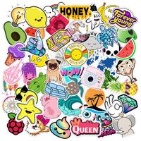 50Pcs VSCO Stickers for Hydro Flask, Water Bottle and Laptop Cute Waterproof Animal Beach Stickers - Suitable for Kids, Girls, Teens, Women (C3)