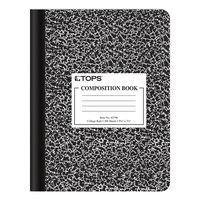 Oxford Composition Book, 9-3/4" x 7-1/2", College Rule, Black Marble Covers, 100 Sheets, 1 Each (63796)