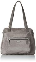 Baggallini Women's New Classic Overnight Expandable Laptop Tote with RFID Phone Wristlet Sterling Shimmer One Size