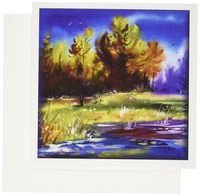 3dRose Landscape in Watercolors - Greeting Cards, 6 x 6 inches, set of 6 (gc_41311_1)