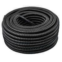 (3" Dia x 25 ft, Black) Flexible Corrugated PVC Split Tubing and Convoluted Wire Loom