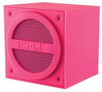 iHome IBT16PPC Bluetooth Rechargeable Mini Speaker Cube in Rubberized Finish - Pink