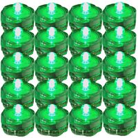 SUPER Bright LED Floral Tea Light Submersible Lights For Party Wedding (Green, 60 Pack)
