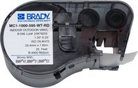 Brady MC1-1000-595-WT-RD Labels for BMP53/BMP51 Printers