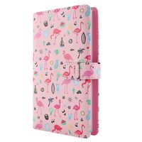 WarmHut Flamingo Instax Album, 96 Pockets Wallet PU Leather Photo Albums for Fujifilm Instax Mini 7S 8 8+ 9 25 26 90 Instant Camera Film, Polaroid Camera 3-inch Film (Pink)