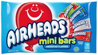 AirHeads Candy Variety Bag, Individually Wrapped Assorted Fruit Mini Bars, Non Melting, 12 Ounce