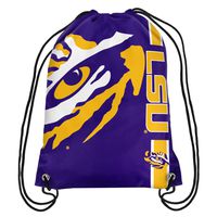LSU Tigers NCAA Big Logo Drawstring Backpack