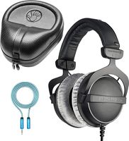 Beyerdynamic DT 770 PRO 32 Ohm Closed Back Headphones Bundle with SLAPPA Hardbody PRO Headphone Case and Blucoil 6-FT Headphone Extension Cable (3.5mm)