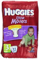 Huggies Supreme Little Movers Diapers, Jumbo Size 3, 16-28 lb 31-Count