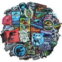 YAMIOW 50 PCS PVC Waterproof Dinosaur Jurassic Stickers for Skateboard Guitar Laptop Notebooks Bicycle Car Luggage Decoration Graffiti Bomb DIY Sticker