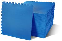 BalanceFrom Puzzle Exercise Mat with EVA Foam Interlocking Tiles, Blue, 144 sq. ft.(Pack of 36)