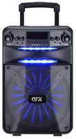 QFX PBX-115 15" Rechargeable Smart App Controlled Portable Party Speaker with Wired Microphone