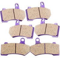 SCITOO Kevlar Carbon Fiber Brake Pads Fit for 08 09 10 11 12 13 14 Harley-Davidson Electra Glide Night Rod Night Rod Special Road Glide Road King Street Glide Street Rod V-Rod