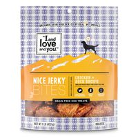 I and love and you Nice Jerky Bites - Grain Free Dog Treats, Chicken + Duck, 1-Pound, Pack of 1