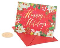 Papyrus Holiday Boxed Cards, Happy Holidays Glitter (20-Count)