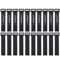 20 Pack 0.8 x 8 Inches Hook and Loop Reusable Fastening Cable Tie Down Straps by Wisdompro - Reusable, Durable Functional Ties to Keep Your Home, Office, Workspace from Tangled Messes of Cords