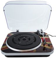 GPO Jam 3-Speed Stand Alone Vinyl Turntable with Built-In Speakers - Union Jack