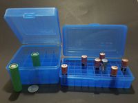 AA & AAA and 18650 Rechargeable Batteries Plastic Storage Box Container Holder Battery Case Keep Your Batteries Organizing (2, AA & 18650 Battery Box)