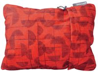 Therm-a-Rest Compressible Travel Pillow for Camping, Backpacking, Airplanes and Road Trips, Cranberry Print, Medium - 14 x 18 Inches
