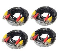 wennow Premium Quality 4 Packs 25Ft Video and Power Cable for Lorex CCTV Security Cameras