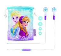 KIDdesigns Frozen Noise Isolating Earbuds with Built in Microphone and Pouch