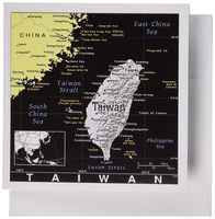 3dRose Modern Map Of Taiwan In Vivid Color - Greeting Cards, 6 x 6 inches, set of 6 (gc_160261_1)