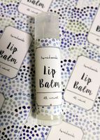 ZZYBIA Homemade Skincare Products Adhesive Labels Stickers for Lip Balm Handcream Candle Container Tubes 20pcs (T Lip Balm - Blue Dots)