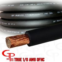 15 ft TRUE AWG 1/0 Gauge OFHC BLACK Power Wire Ground Cable GP Car Audio USA Made