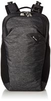 Pacsafe Vibe 20 Liter Anti Theft Travel Daypack - Fits 13 inch Laptop, Lightweight - with Lockable Zippers, Granite Melange Grey