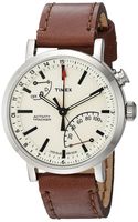 Timex Unisex TW2P92400 Metropolitan+ Brown Stitched Leather Strap Smartwatch
