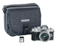 Olympus OM-D E-M10 Mark III camera Kit with 14-42mm EZ lens (silver), Camera Bag & Memory Card, Wi-Fi enabled, 4K video, US ONLY