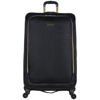 Aimee Kestenberg Women's Parker 28" Jacquard Polyester Expandable 4-Wheel Spinner Checked Luggage, Black