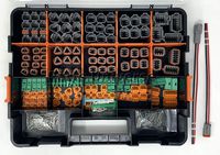 DEUTSCH 518 PCS DT CONNECTOR KIT GRAY 14-16AWG SOLID CONTACTS & PIGTAIL KIT