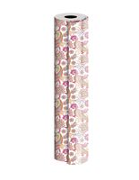 Jillson Roberts 208'x24" Bulk 1/4 Ream All-Occasion Floral Recycled Gift Wrap, Paisley (B393-24.25)