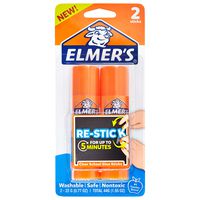 Elmer's Re-Stick Restickable School Glue Sticks, 22 Grams Each, 2 Count