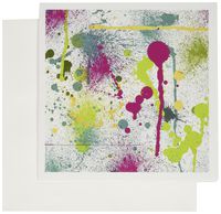 3dRose Funky Paint Splatters - Greeting Cards, 6 x 6 inches, set of 12 (gc_32523_2)