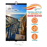 Invroheat - Decorative Wall Hanging Infrared Space Heater/Portable Heater 430W Perfect for Home or Office - Beachfront Pier Design