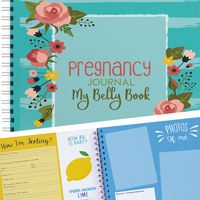 My Belly Book - Pregnancy Journal and Baby Memory Book with Stickers - Baby's Scrapbook and Photo Album - Perfect Gift for First Time Moms - Picture and Milestone Books for Toddlers (New Version)