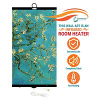 Invroheat - Decorative Wall Hanging Infrared Space Heater/Portable Heater 430W Perfect for Home or Office - Almond Blossoms Design