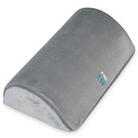 Office Foot Rest Under Desk: Ergonomic Footrest Cushion for Home Computer, Office and Gaming with Orthopedic Asymmetric Curved Design (Firm Foam, Non Slip, Non Scratch Base, Gray)