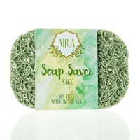 Aira Soap Saver - Soap Dish & Soap Holder Accessory - BPA Free Shower & Bath Soap Holder - Drains Water, Circulates Air, Maximizes Soap Life - Easy to Clean, Fits All Soap Dish Sets - Sage