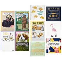 Hallmark Funny Birthday Cards Assortment-Cats, Puppies, Sasquatch, You're The Sht (Pack of 10 Cards with Envelopes)
