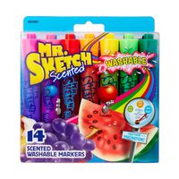 Mr. Sketch 1924061 Washable Scented Markers, Chisel Tip, Assorted Colors, 14-Count